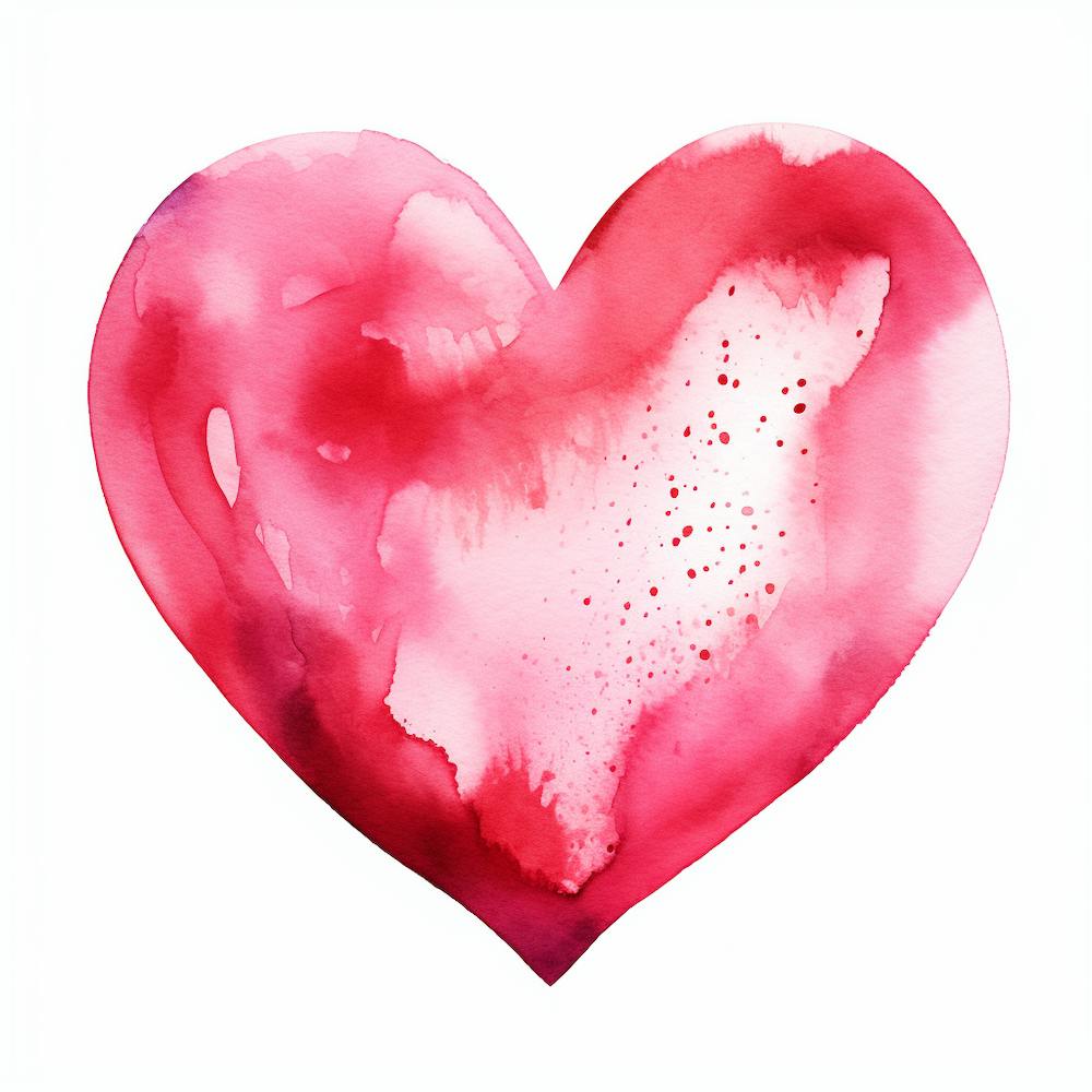 Heart Watercolor Painting
