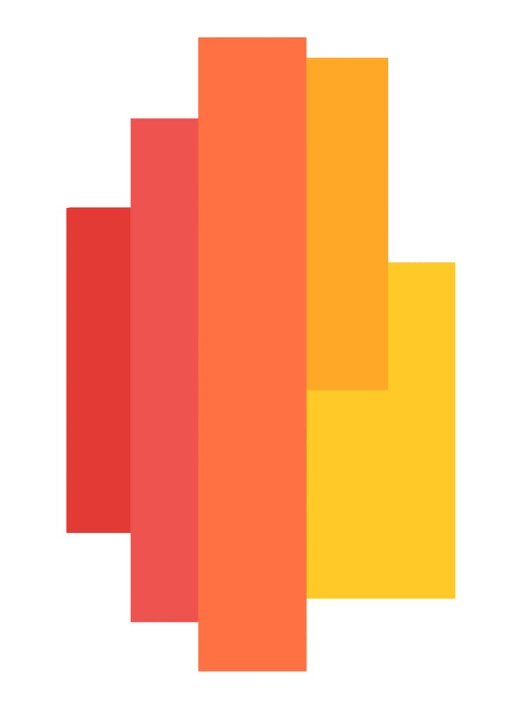 Red, Orange and Yellow Geometric