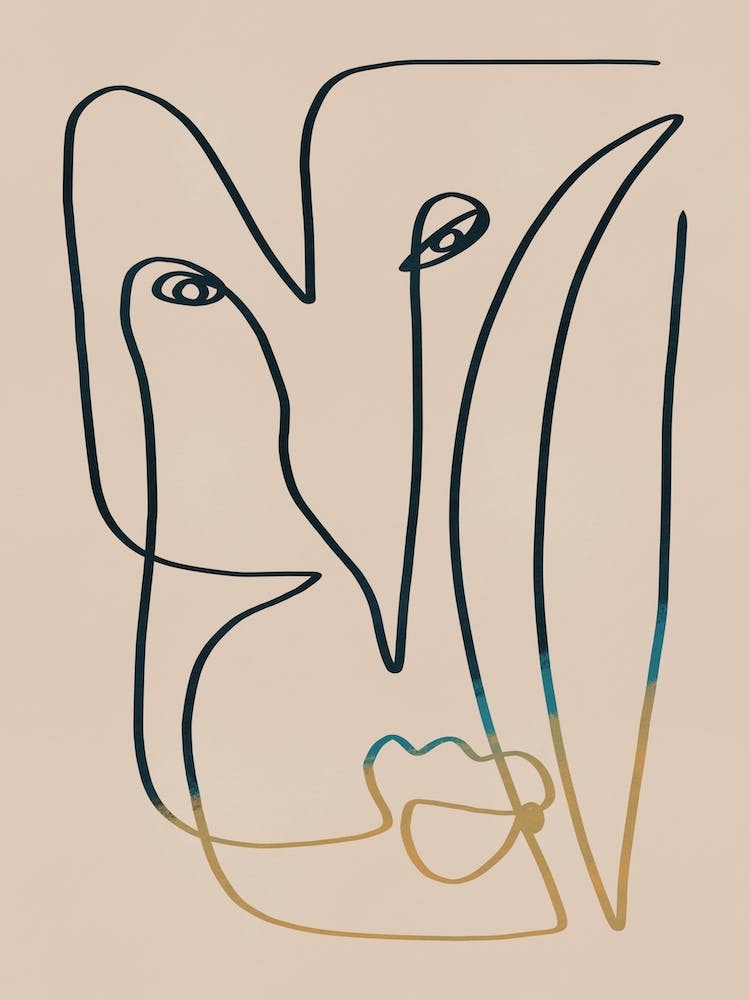 Line Art Face Study