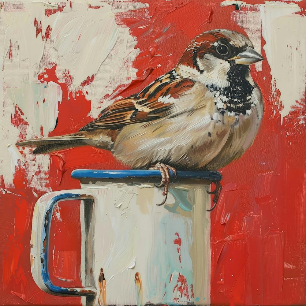 Sparrow In A Mug 8