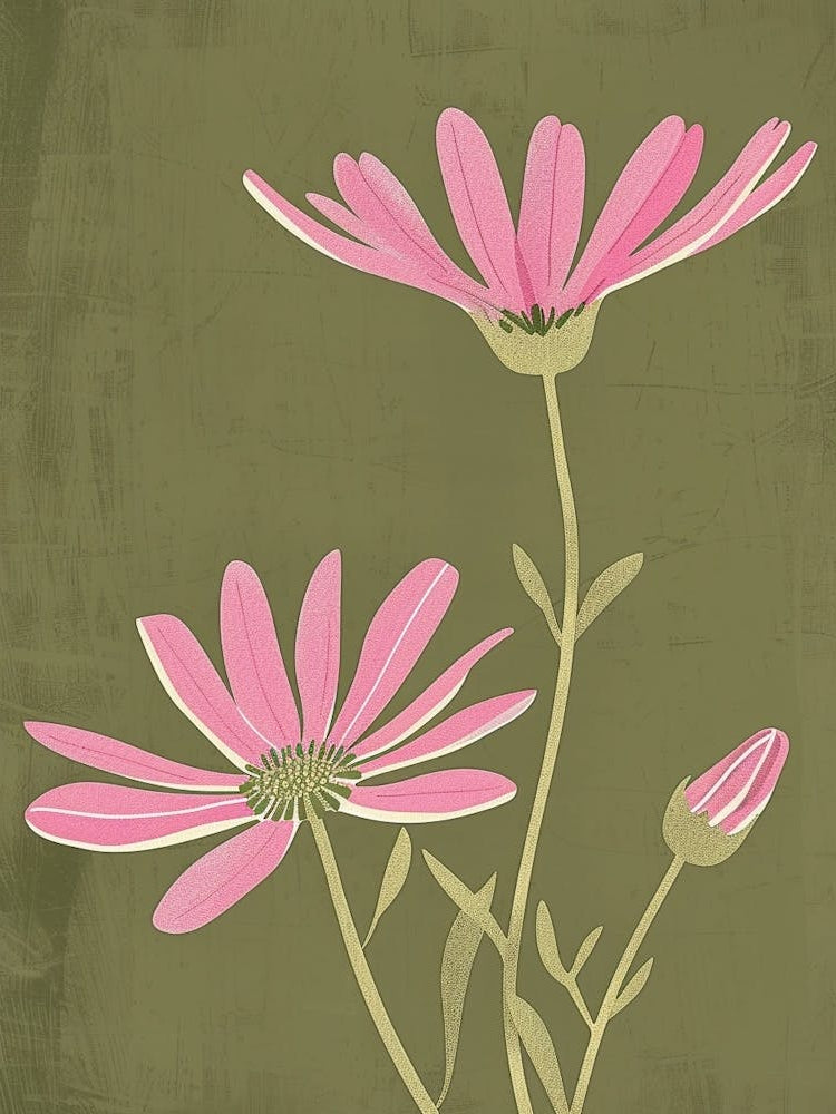 Pink & Green Cineraria 3