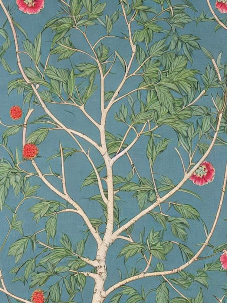 Japanese Zelkova tree Vintage Botanical