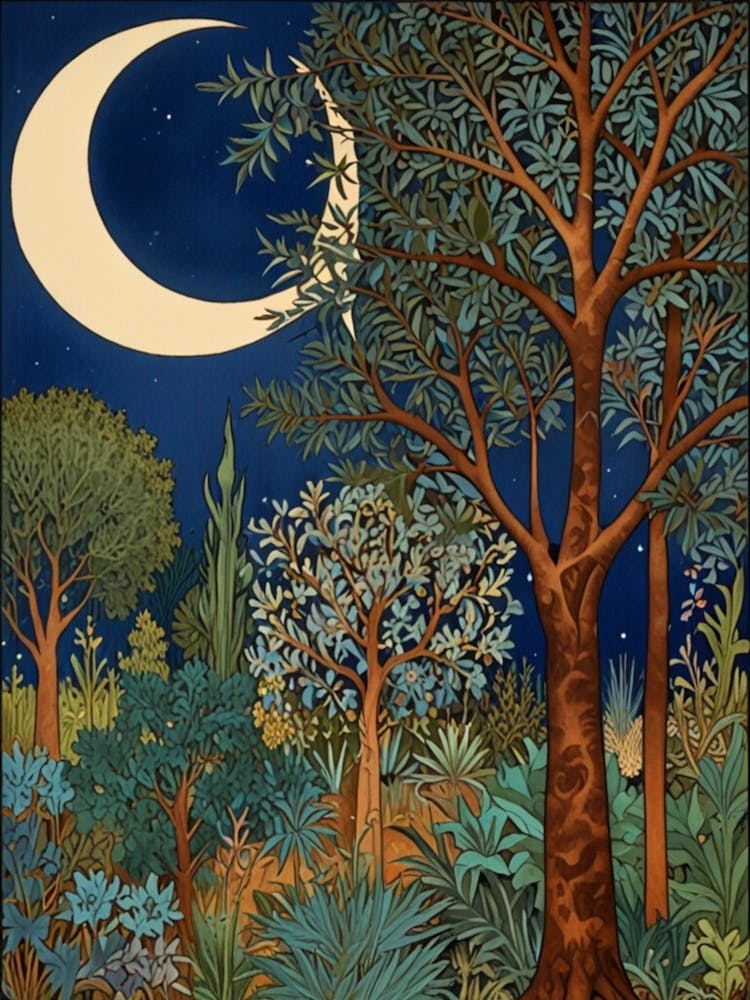 William Morris Moonlight In The Forest 198