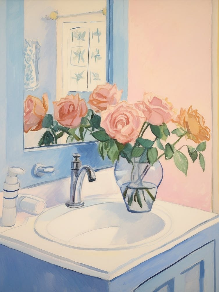 A Vase With Rose, Flower Bouquet 3