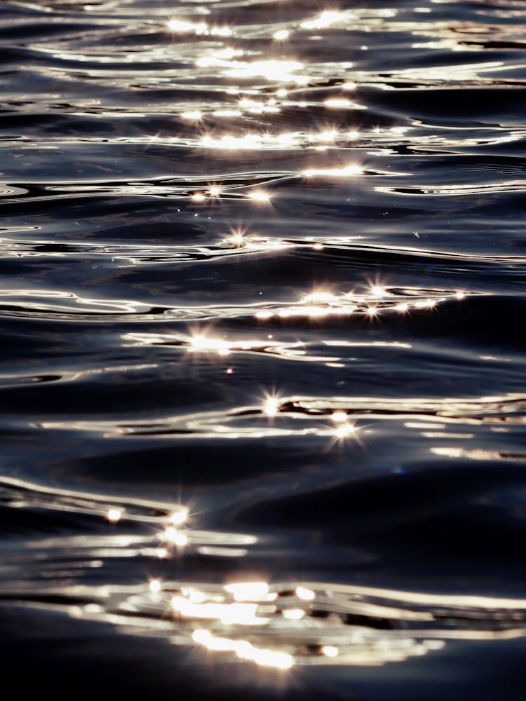 Sun reflecting of the water.