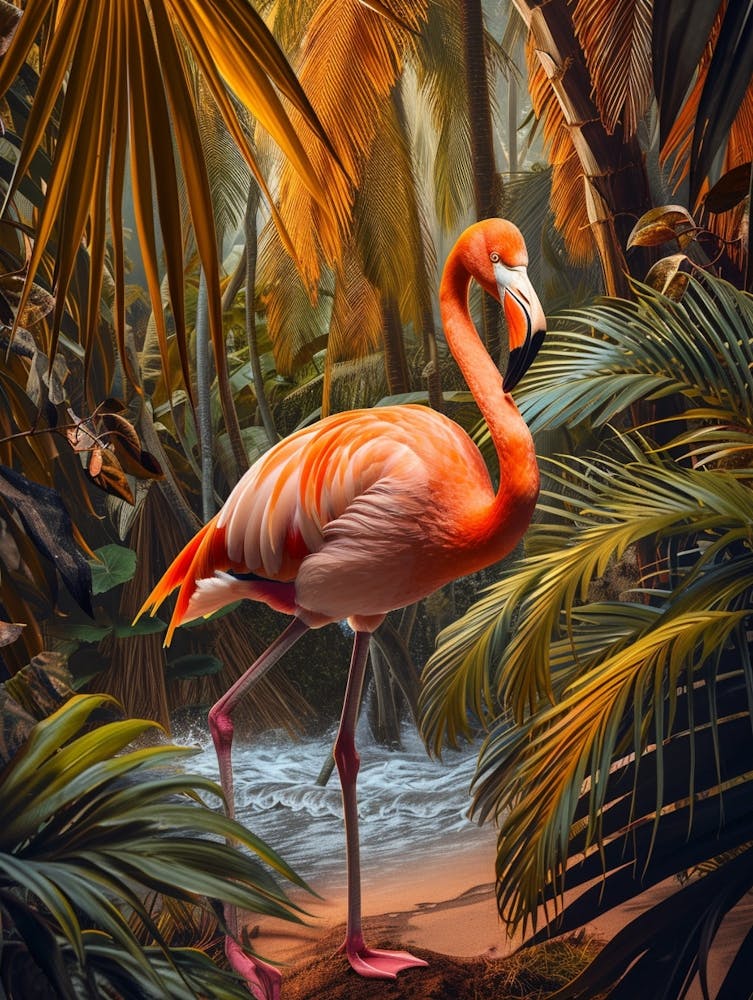 Greater Flamingo Southern Europe Spain Tropical Illustration 3