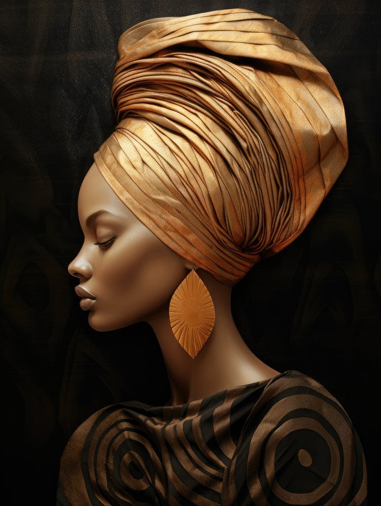 African Woman In Turban 7