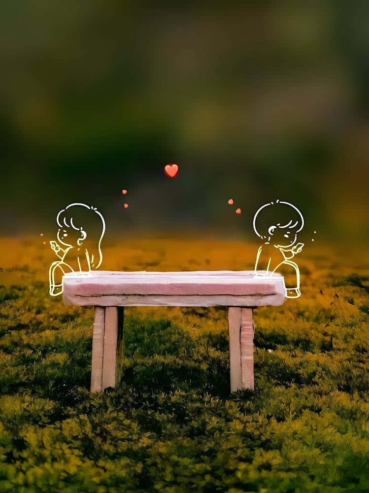 Couple Sitting On A Bench
