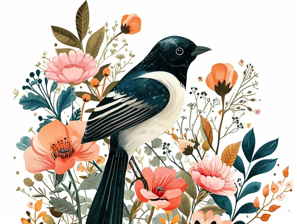Little Floral Magpie 2