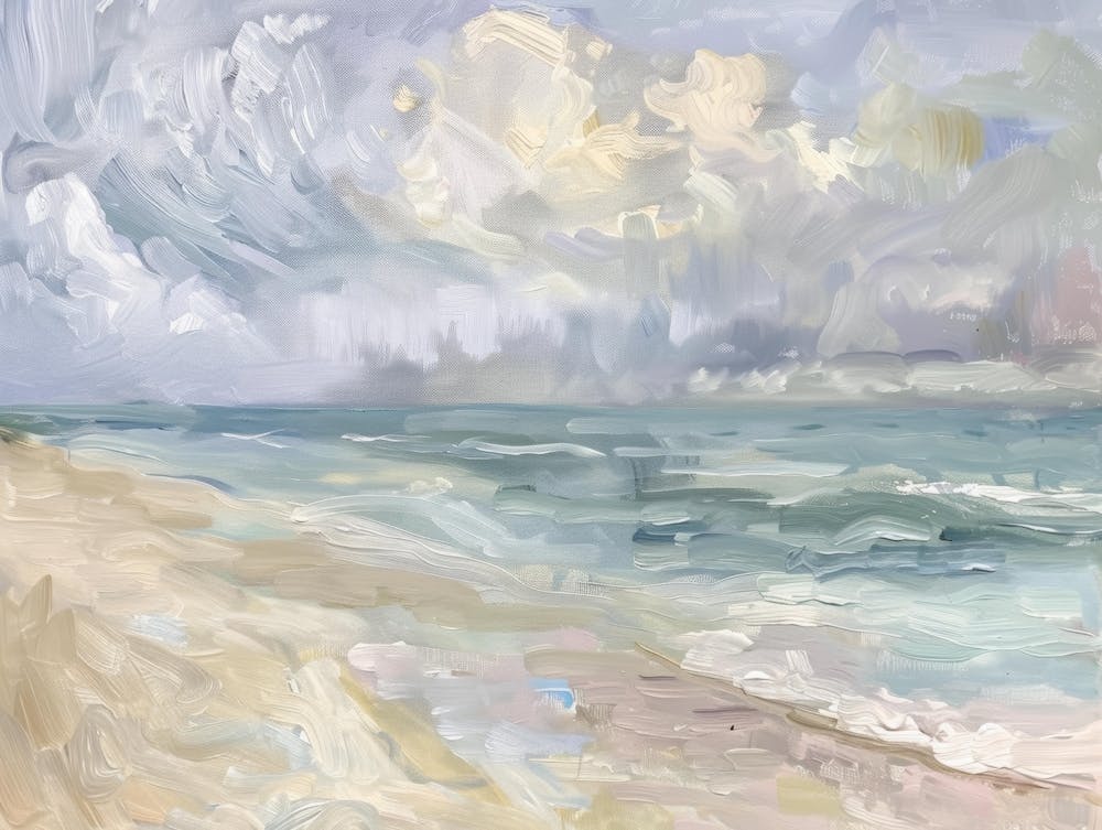 Cloudy Day At The Beach