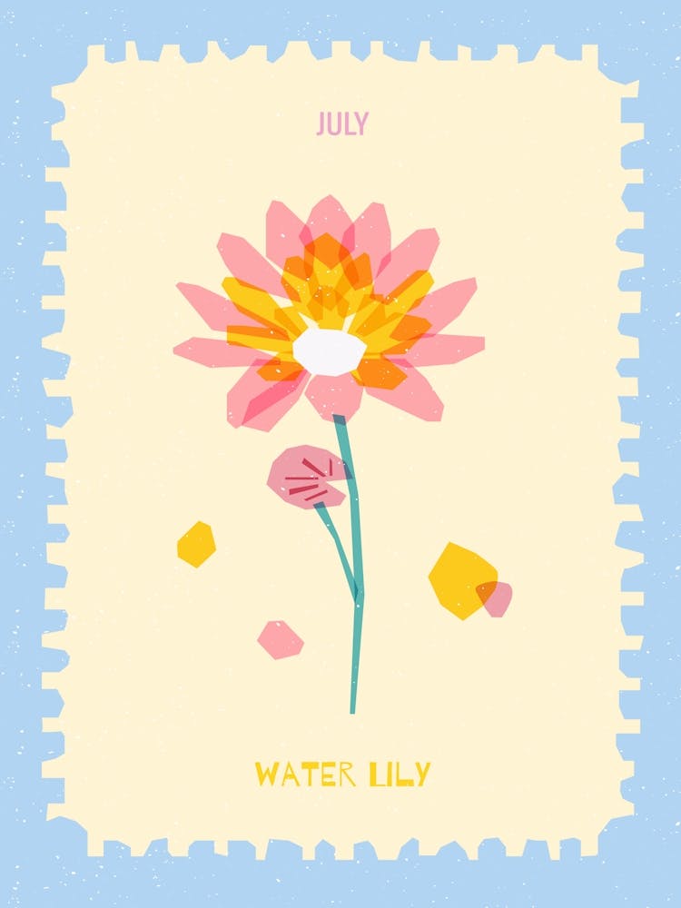 July Birthmonth Flower Water Lily 1