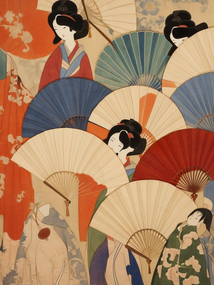 Japanese Fans Sensu Illustration 3