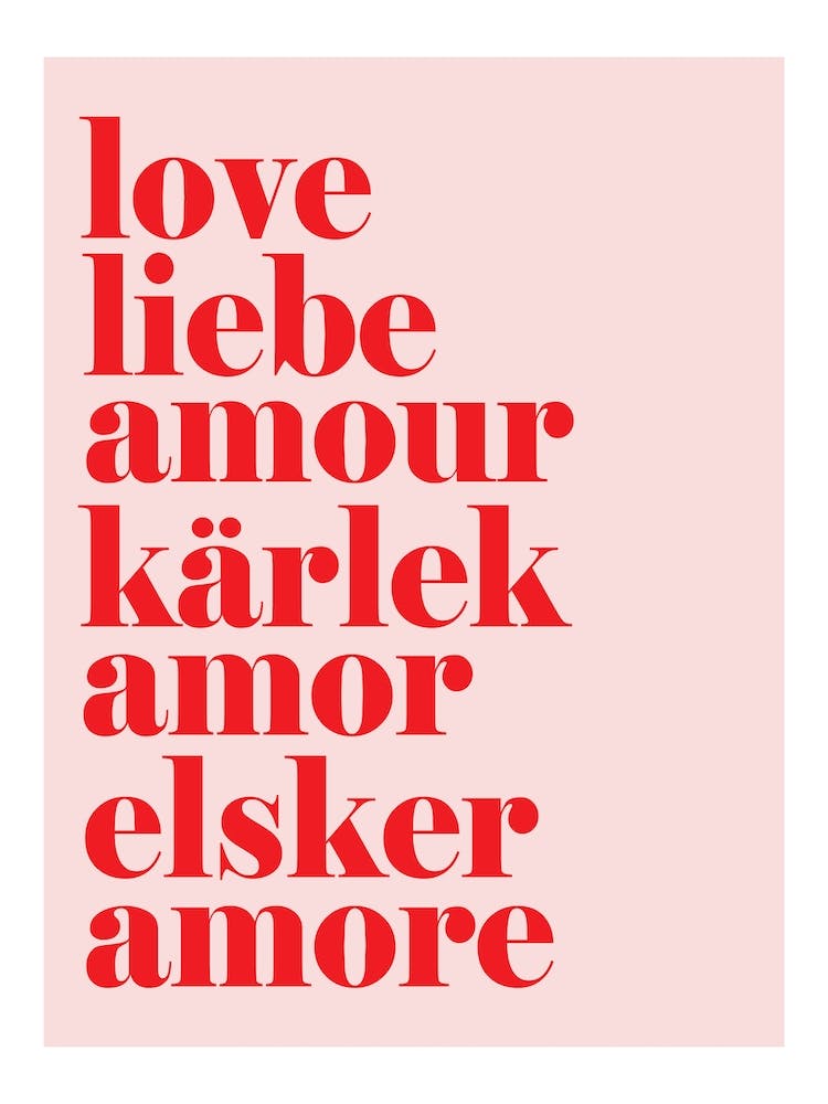 Love Liebe Red Pink