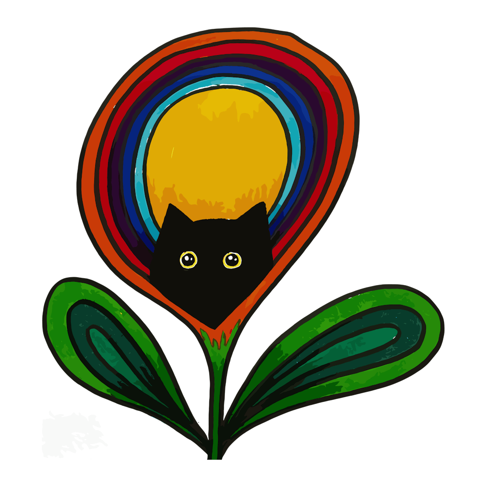 Cat In Flower