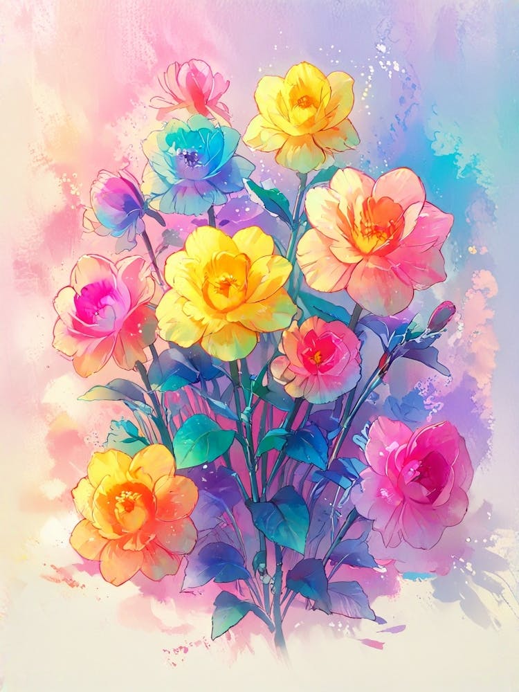 Watercolor Roses 1