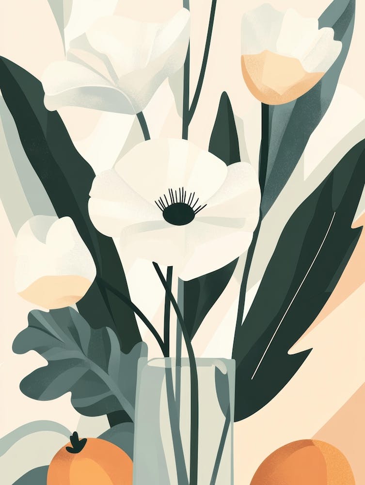 White Flowers In A Vase 1