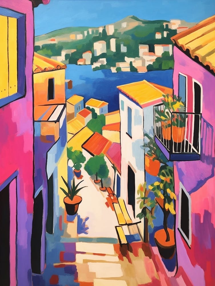 Dubrovnik Croatia 1 Fauvist Painting