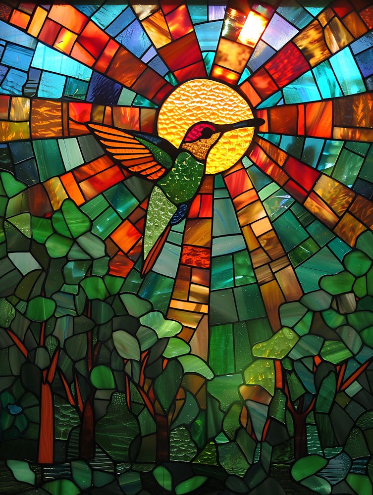 Hummingbird Stained Glass 9