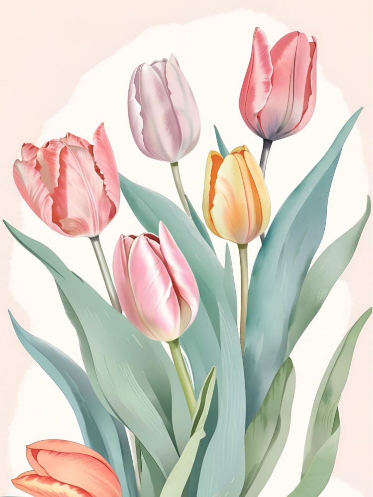 Pastel Tulips