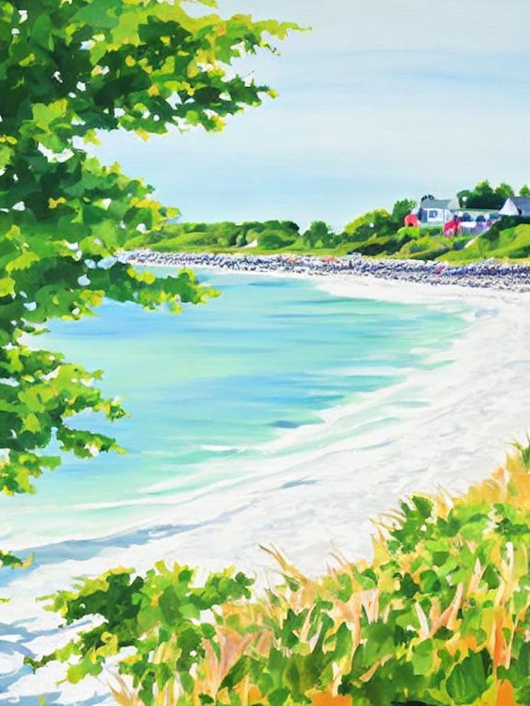 Kennebunk Beach, Maine Contemporary Illustration  