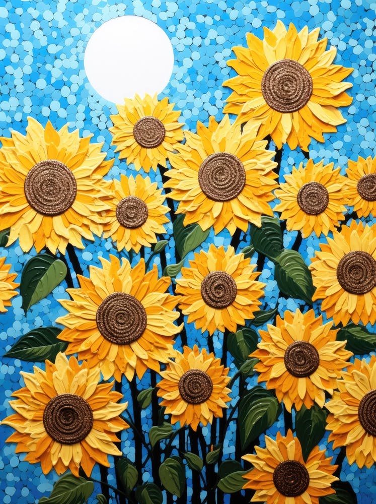 Sonnenblumen im Mondlicht