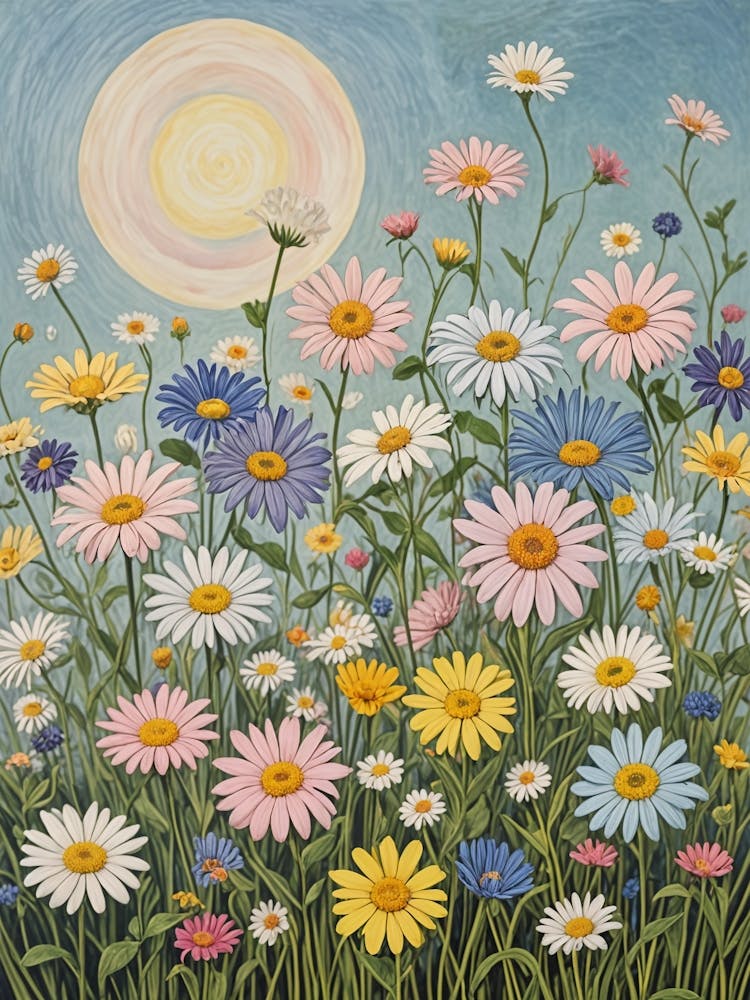 Daisy Field In The Sun