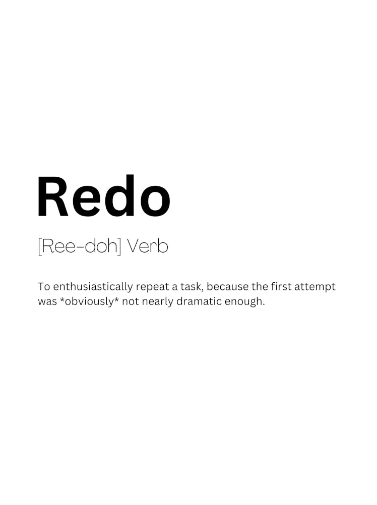 Redo Definition Meaning