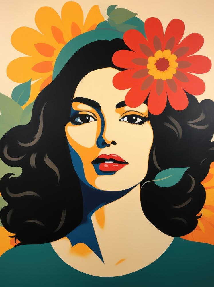 Woman and flowers 1