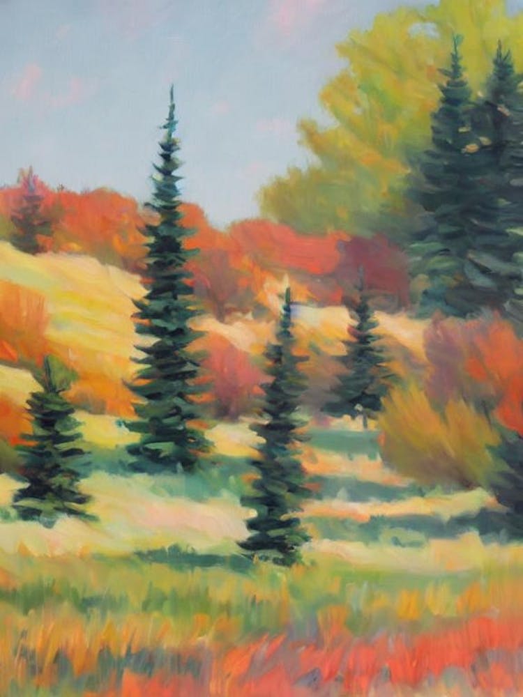 Blue Spruce Tree Watercolour 2