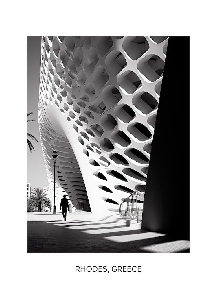 Poster Of Seville, Spain, Photography In Black And White 1