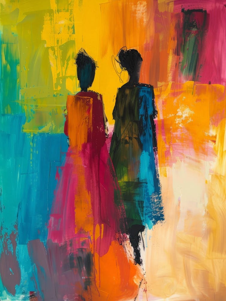 Two Women Walking 4