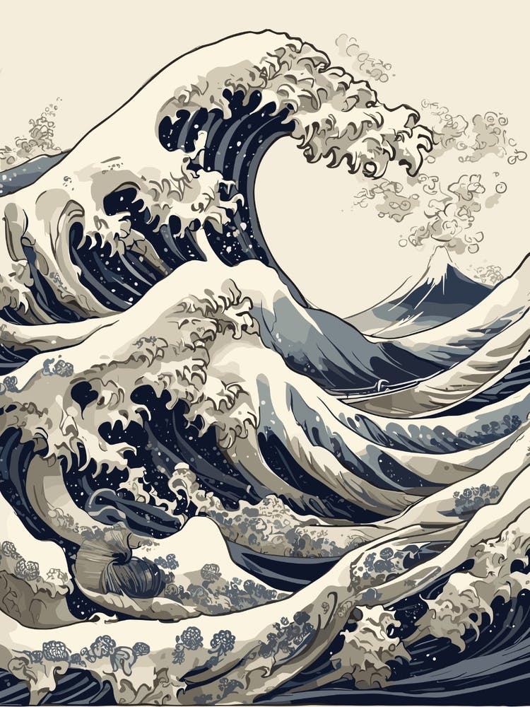 Vintage The Wave Of Kanagawa