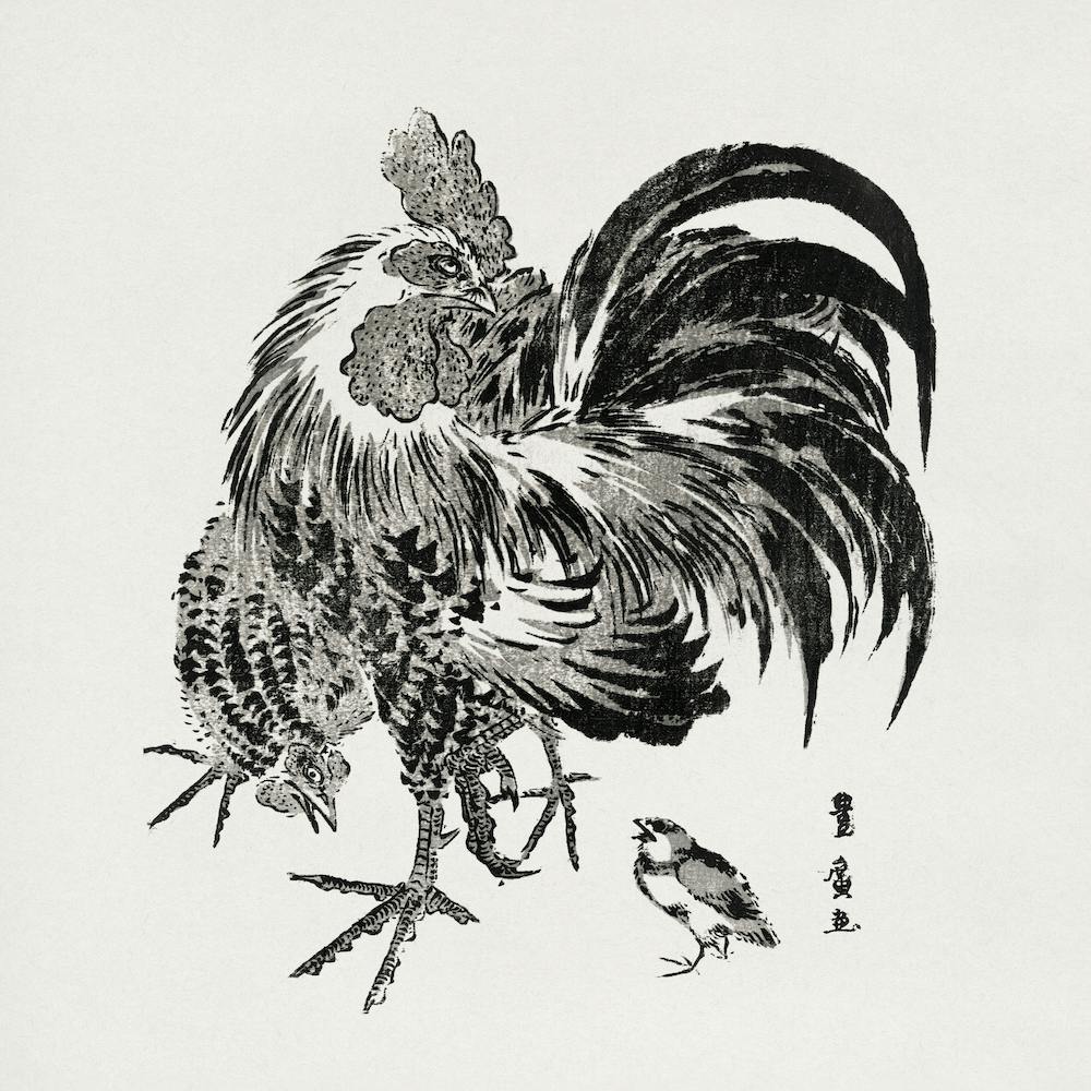 Japanese Chicken, Utagawa Toyohiro