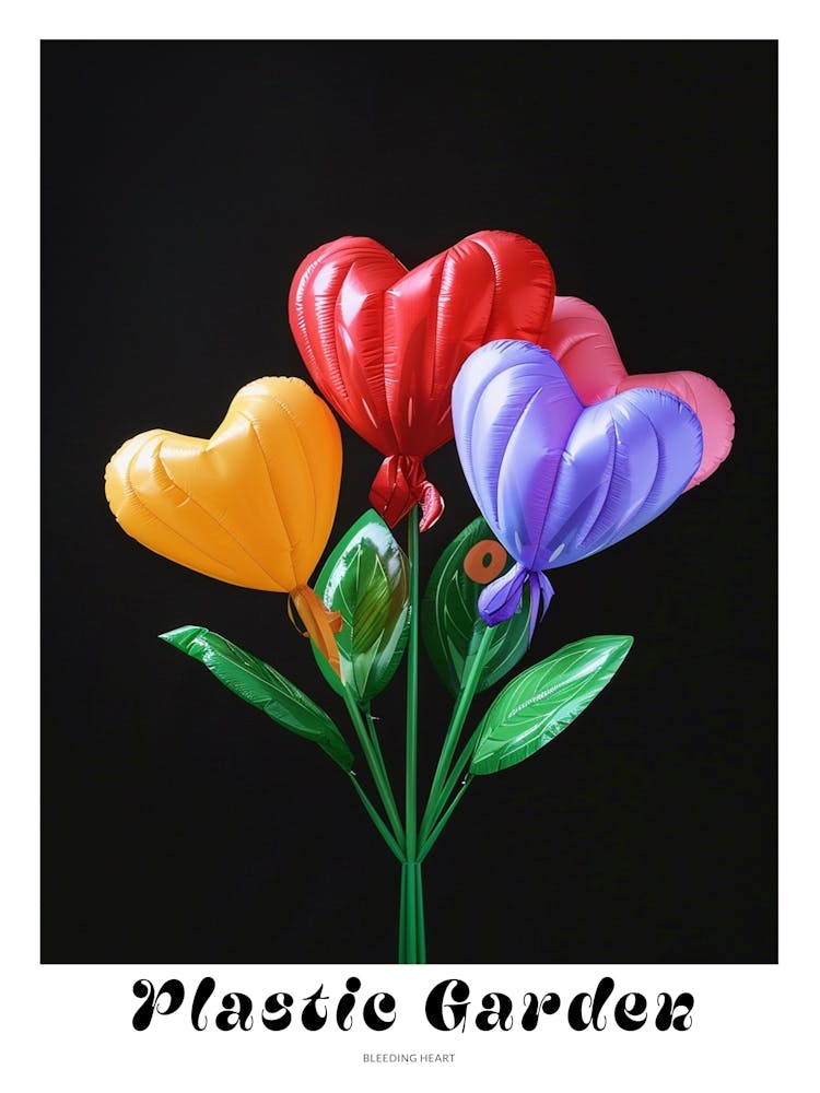 Bright Inflatable Flowers Poster Bleeding Heart 4