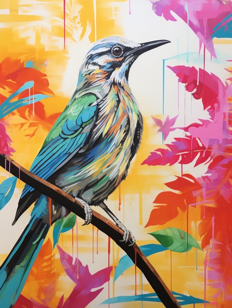 Colourful Bird Painting Mockingbird 2