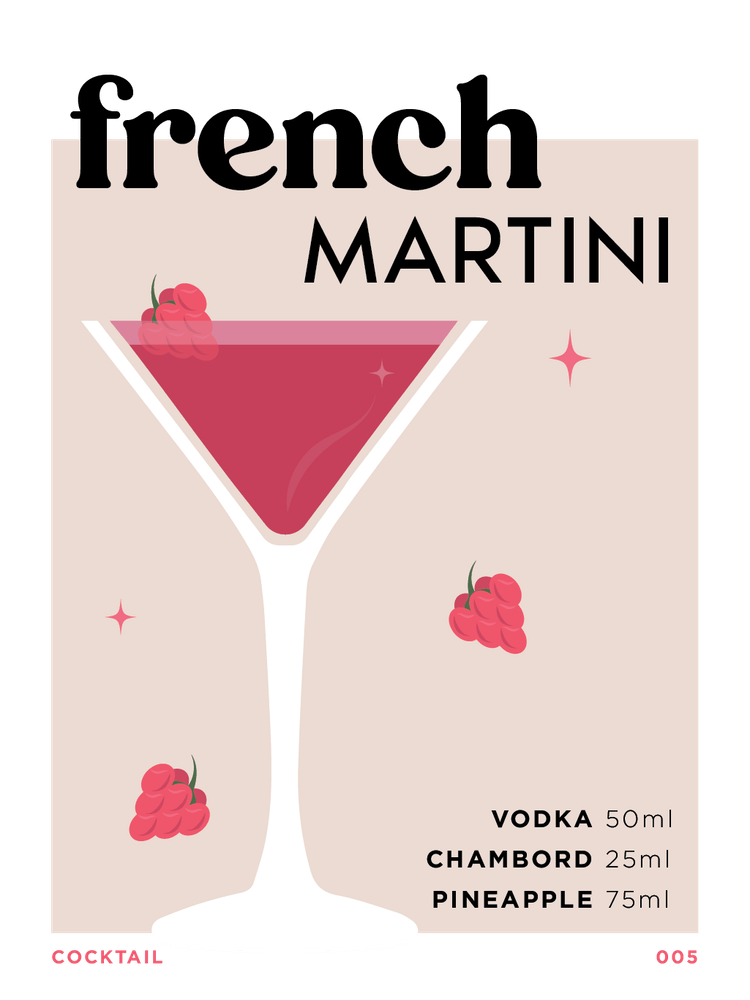 French Martini in Beige Cocktail Recipe
