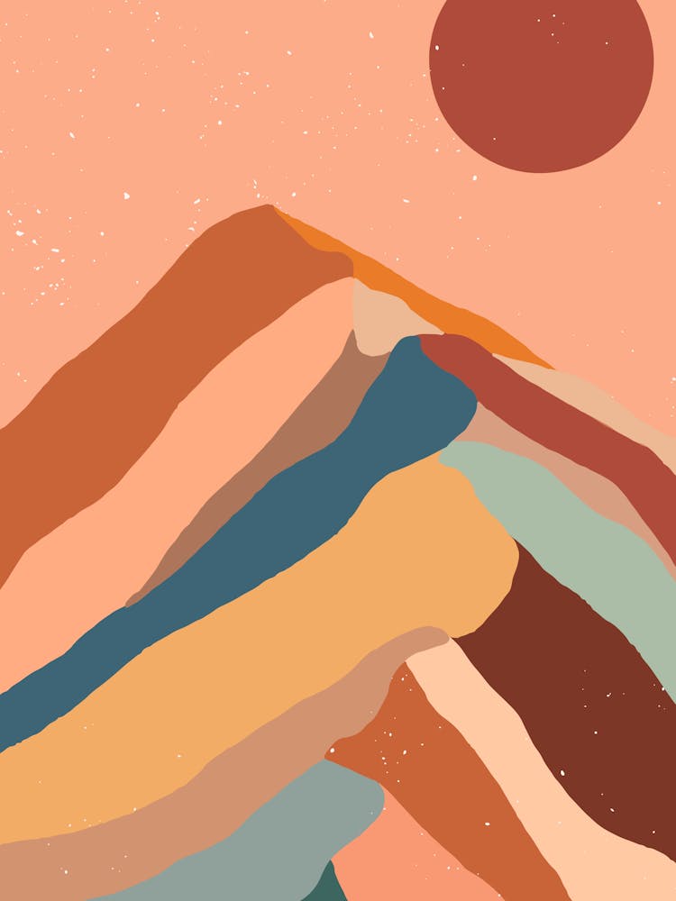Abstract Mountain Landscape 3
