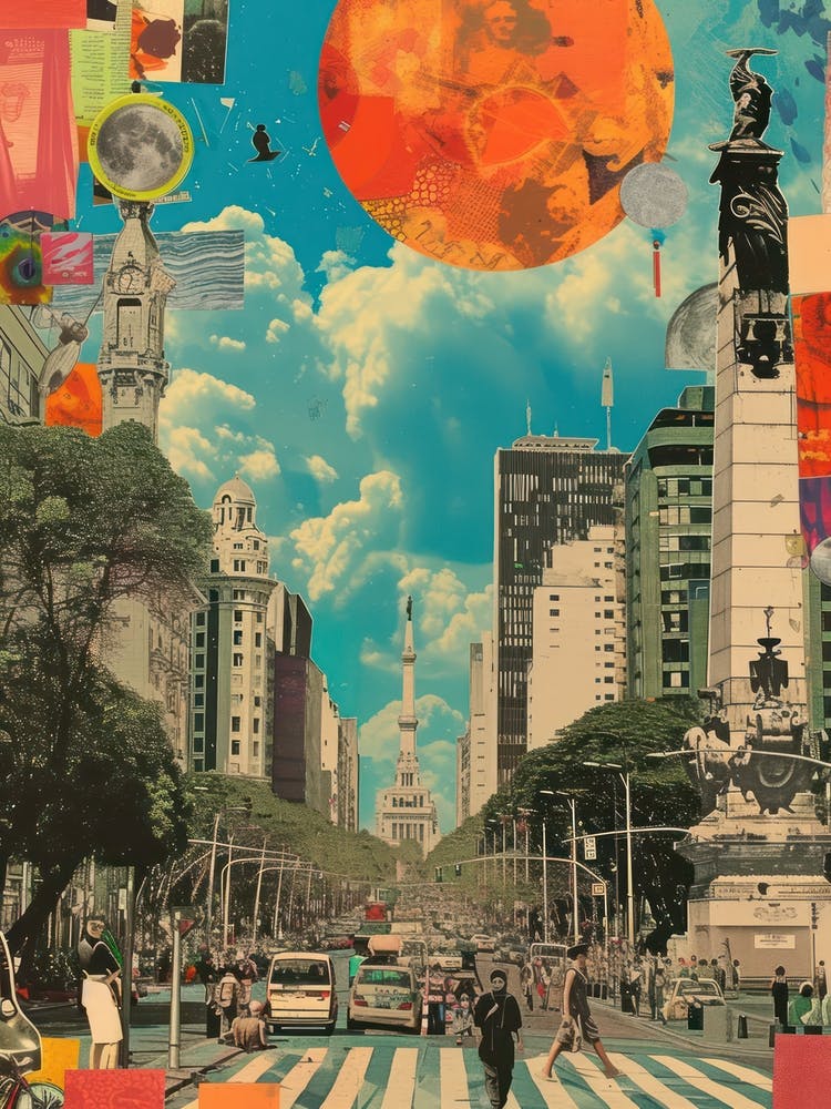 Buenos Aires   Retro Collage Style 4