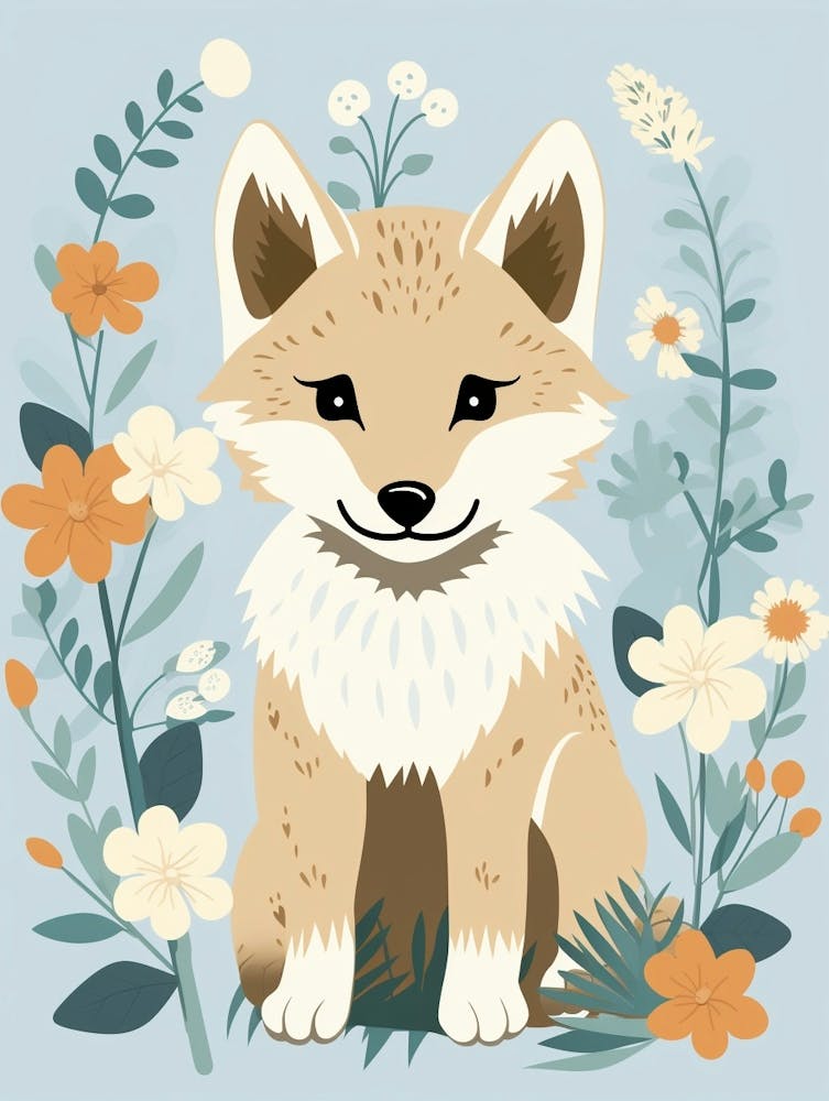 Baby Animal Illustration  Wolf 6
