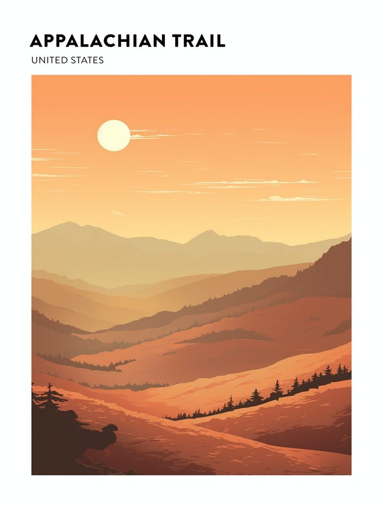 Appalachian Trail Usa 2 Hiking Trail Landscape Poster