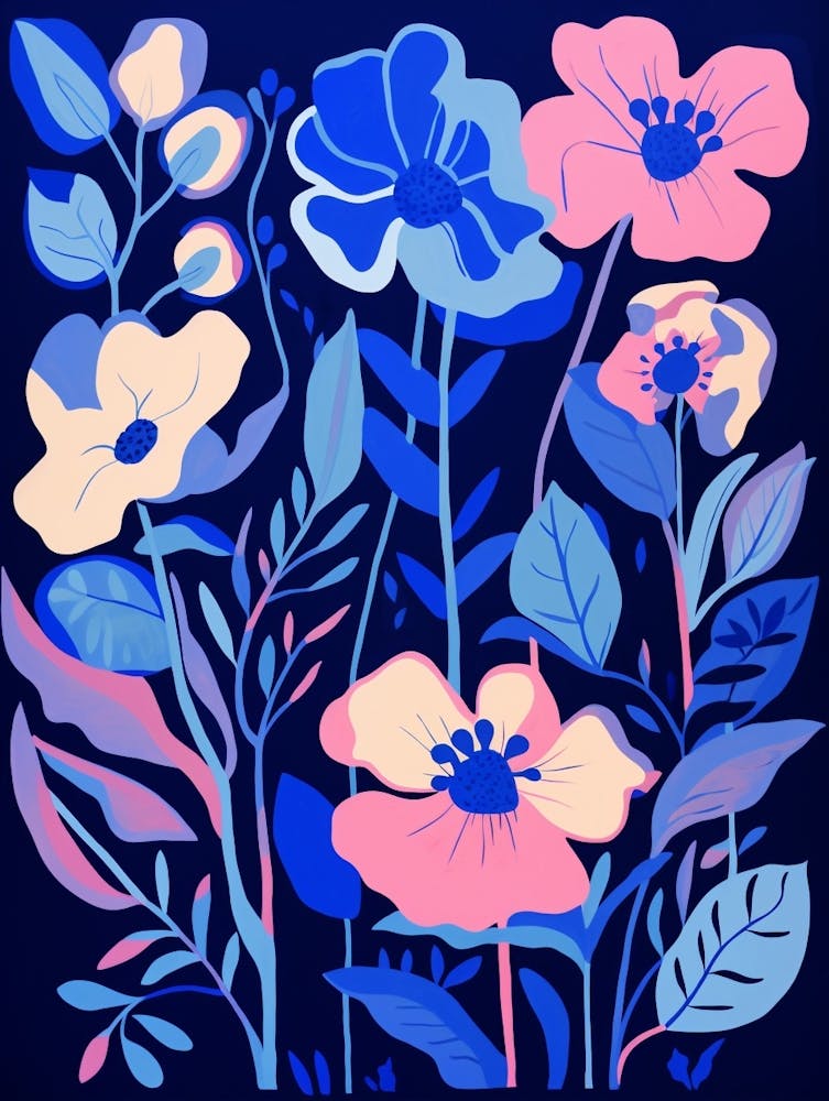 Blue Flower Illustration Snapdragon 2