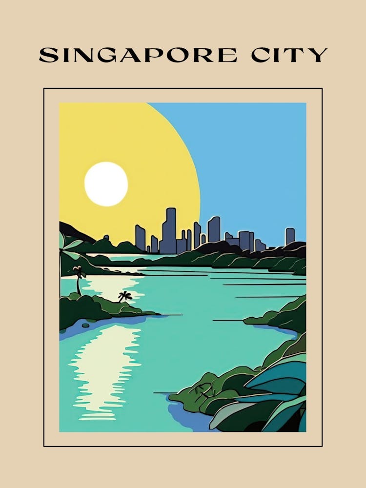Minimal Design Style Of Singapore City, Singapore 1 Poster