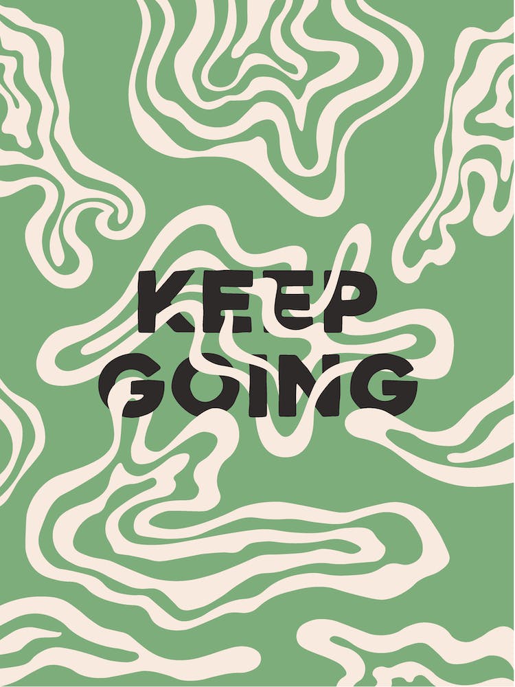 Keep Going green swirl