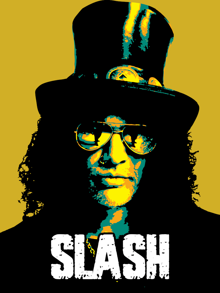 Slash Music Legend in My Pop Art Portrait