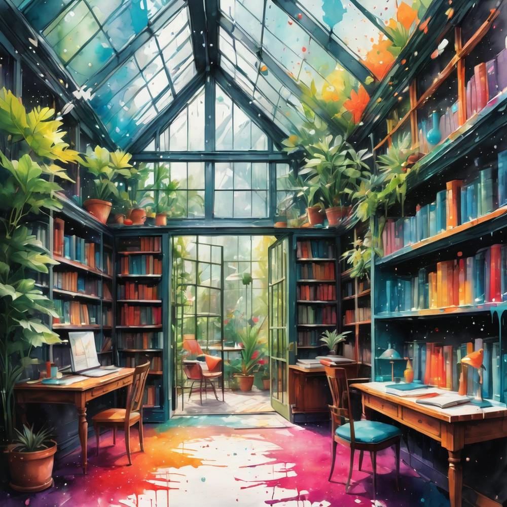 Glass house with a touch of paint