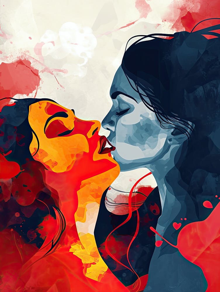 Two Women Kissing, Passion, LGBT