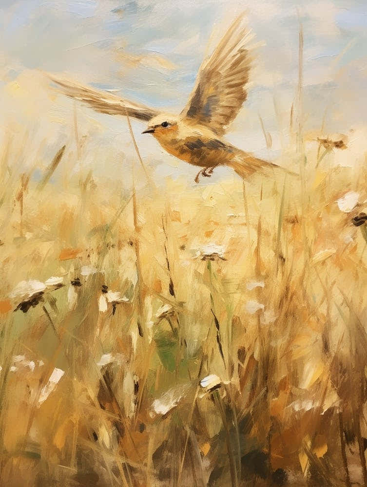 Bird Painting Lark 1