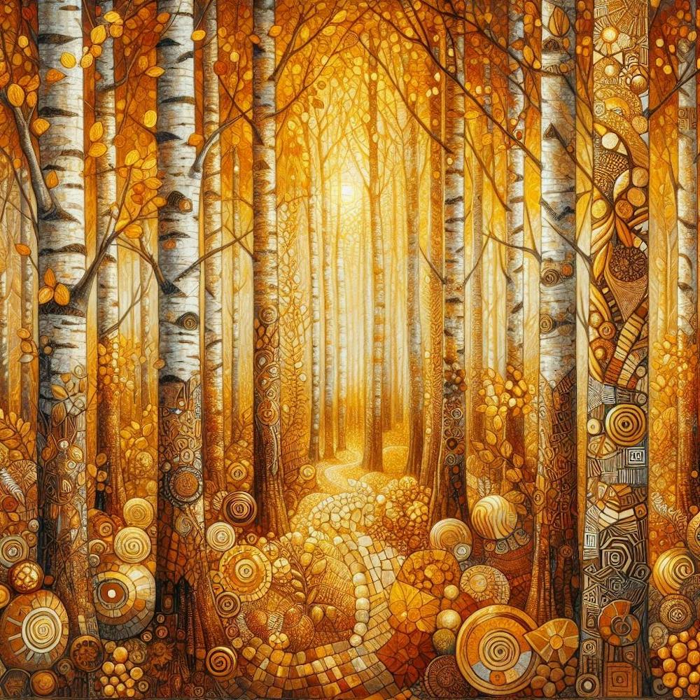 gustav klimt Golden Birch Forest