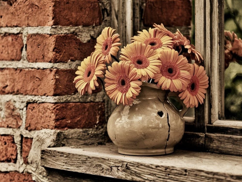 Gerberas In A Vase 1