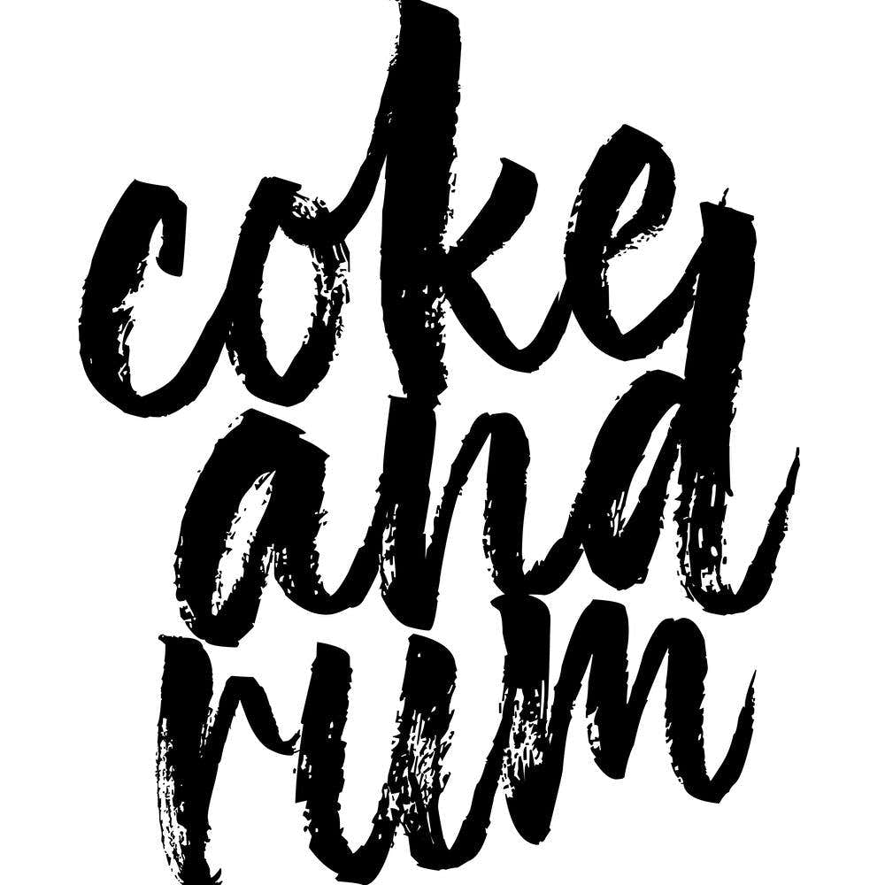 Coke And Rum Bold Script Square